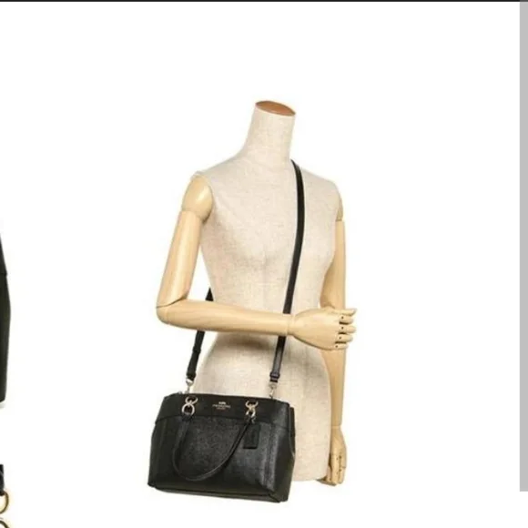 Coach authentic Mini Brooke Carryall Black leather sachet crossbody black - Picture 8 of 9